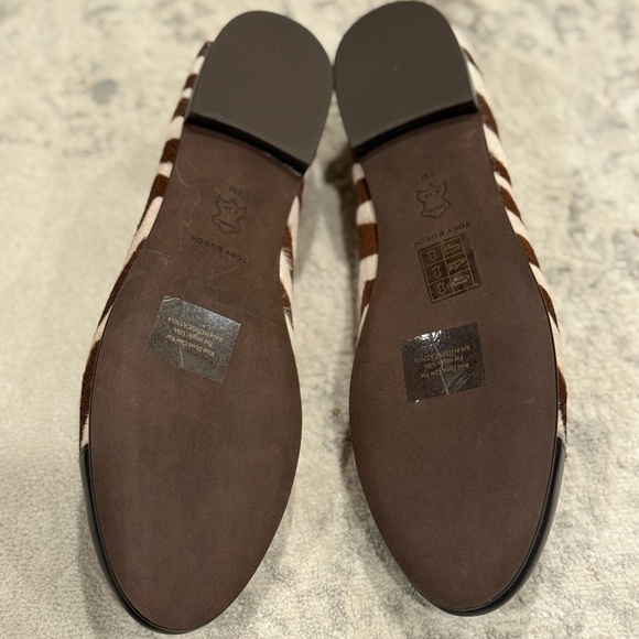 NEW Tory Burch Toe- Cap Zebra Coco Ballet Flats 7M - Picture 7 of 8